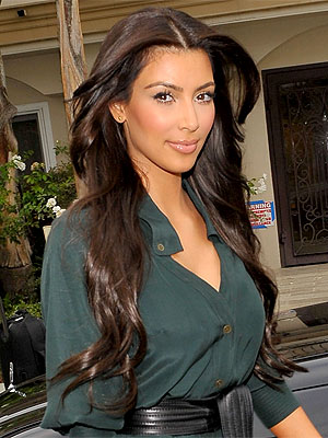 kim kardashian curly hair