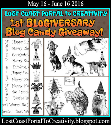 http://lostcoastportaltocreativity.blogspot.com/2016/05/1st-blogiversary-blog-candy-giveaway.html