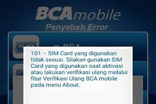 Penyebab Error BCA Mobile