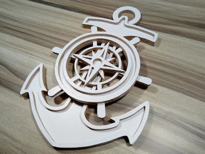 wheel with compass scroll saw pattern