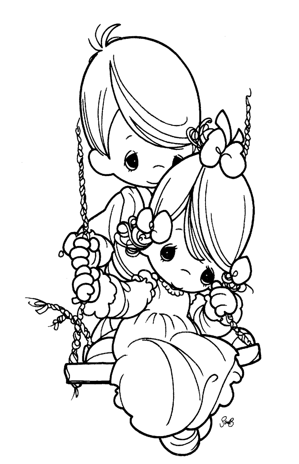 Precious Moments for Love Coloring Pages