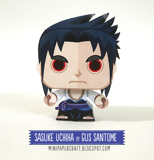 Mini Sasuke Uchicha Paper Toy