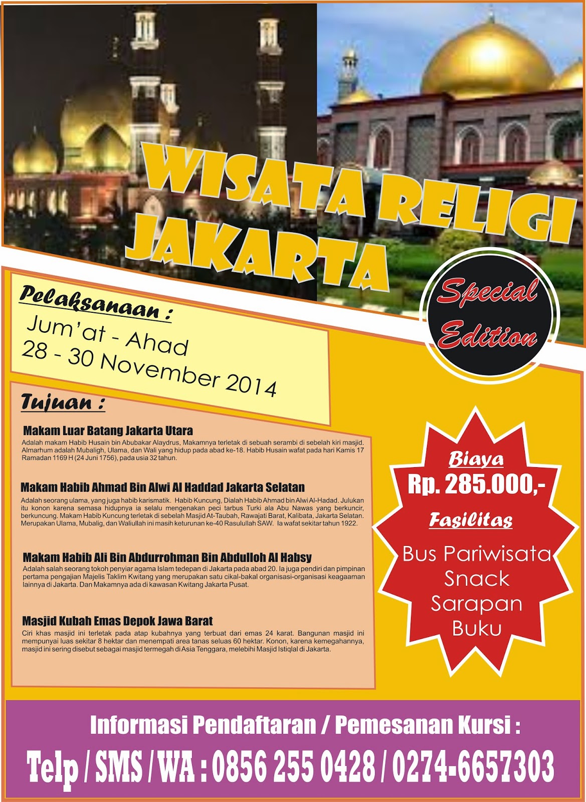 Contoh Brosur Wisata Ziarah