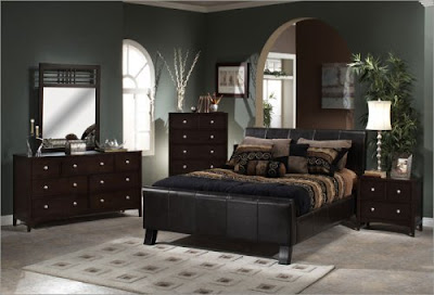 elegant bedroom with dark decoration ideas