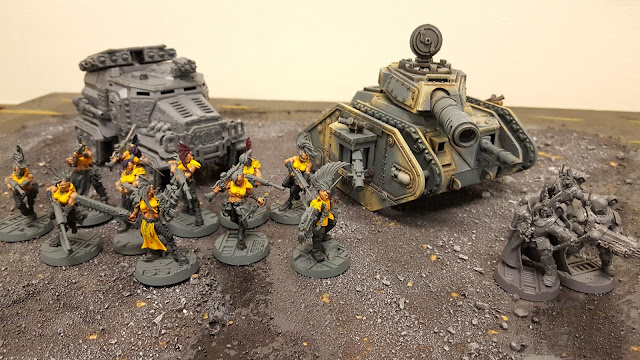 female astra militarum imperial guard armageddon steel legion leman russ tank infantry escher gang militarum tempestus scions storm troopers taurox prime