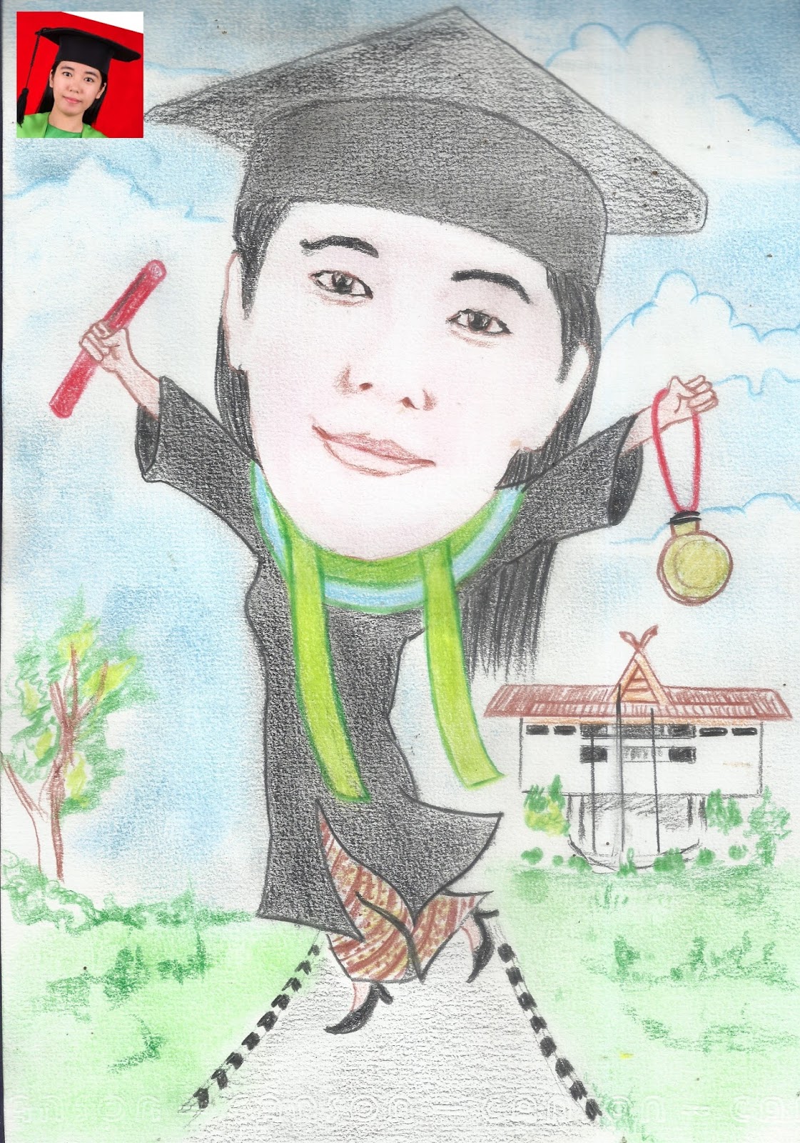 Karikatur Wisuda Pekanbaru ART Download Hadiah Kado Karikatur