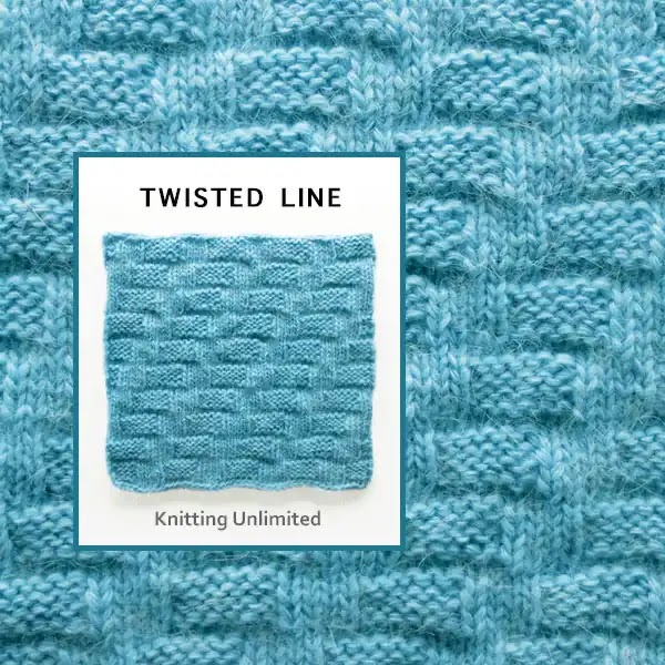 Free Knitting Pattern You'll Love, Twisted Line pattern. Unique pattern. You can use any type of yarn and needle size to achieve different effects and sizes.