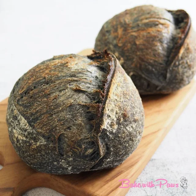 Marbled Charcoal Sourdough Bread