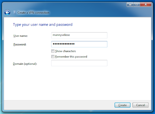 Windows 7 VPN setup