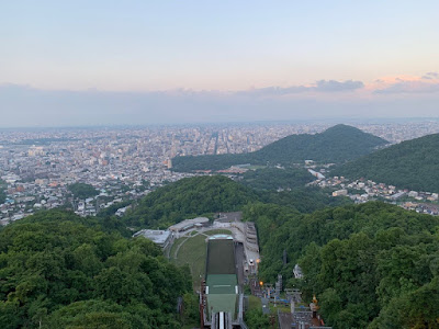 大倉山から見る日没前の風景