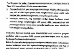 Surat Ketentuan Pungutan di SMA, SMK, SLB