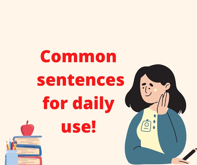 Common sentences for daily use (Hindi-English) 