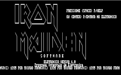 Eletronico Iron Maiden Software Thiago França 1995 SENAI Turbo Basic PC XT