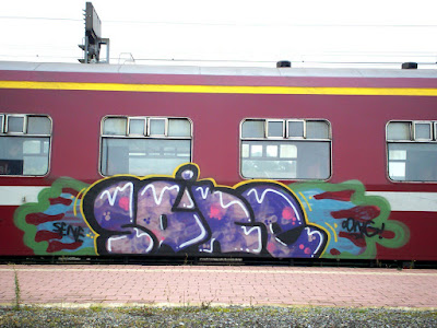 Saine ddng graffiti train art