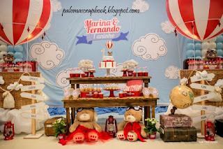 Decoração Festa urso balonista