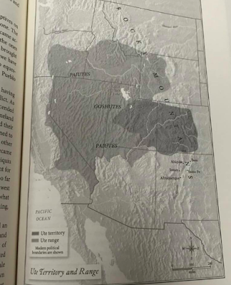 Ute territory in SW North America