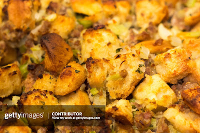 Delicious Thanksgiving Stuffing Stock Photo Image: A Delicious Plant-Based Stuffing Dish- Available for Licensing