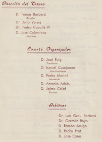 Dirección del I Gran Premio de Ajedrez Reus 1950