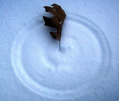 cirkel in de sneeuw