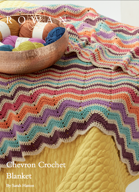 The Vintage Pattern Files: Free 1970s Crochet Pattern - 1970s Style Chevron Afghan Blanket
