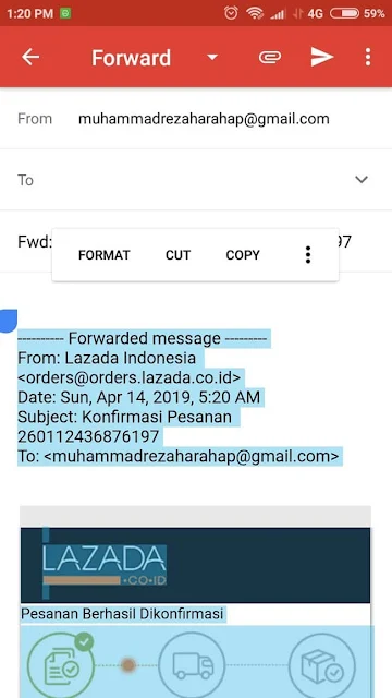 Cara Forward Email ke WhatsApp