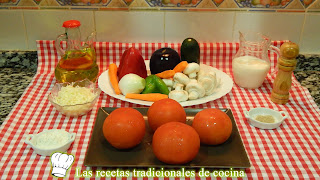 Tomates al horo rellenos de verduras