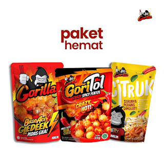 Hot Gorilla instan Snack paket hemat pedas