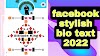 facebook stylish bio text | FB stylish work bio text 2022