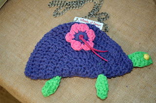 bolso tortuga algodón, metal, cuero y madera