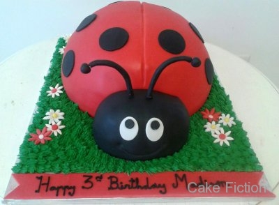 Ladybug Birthday Cake on Cake Fiction  Ladybug Birthday Cake And Cookie Favors