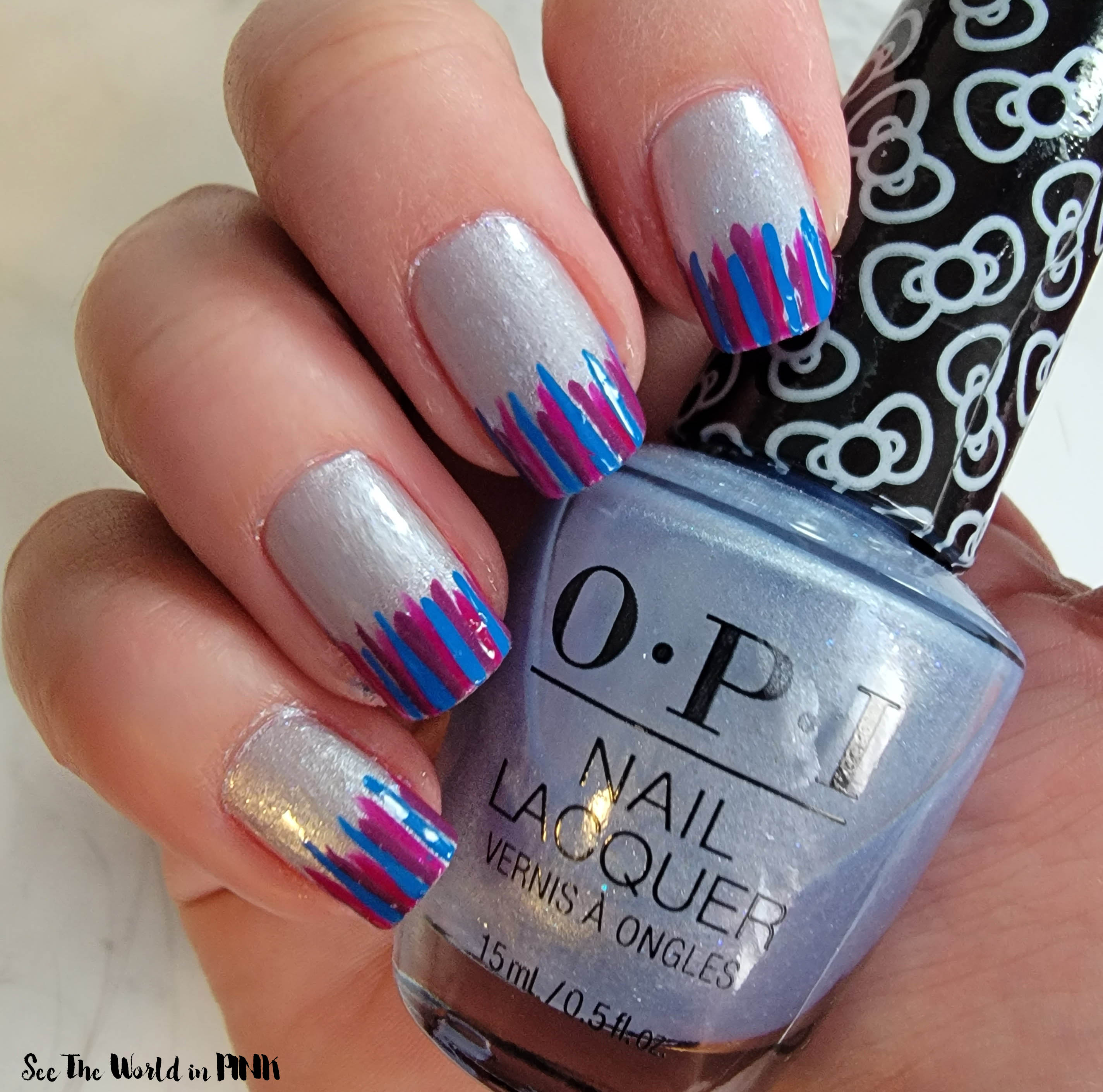 Manicure Monday - Pride Month Bi-Flag Nails | See the World in PINK