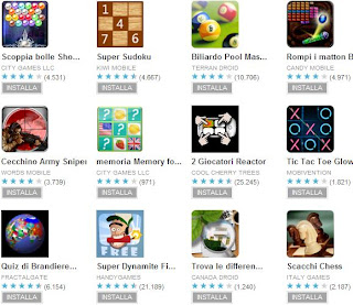 MARKET ANDROID GIOCHI GRATIS DA SCARICARE