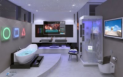 Futuristic Bathroom Decorating Design