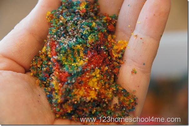 Homemade Sand is simple to make, cheap, safe, and fun to play with.