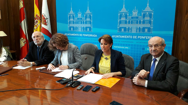 La presidenta del Imfe y portavoz de Ciudadanos en Ponferrada (León) presenta la firma del acuerdo con el Secot.