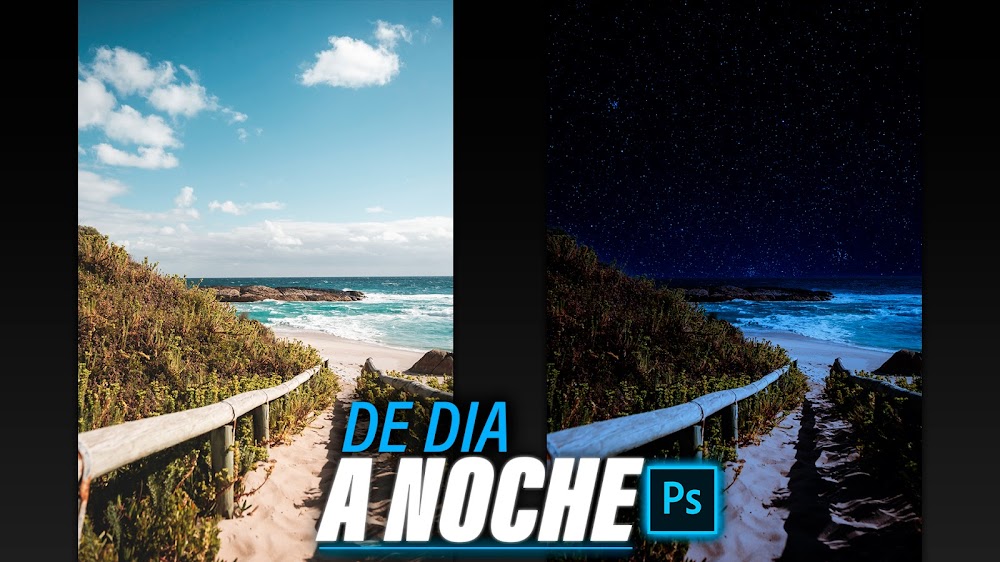 Cambiar de DIA A NOCHE con Photoshop ✅
