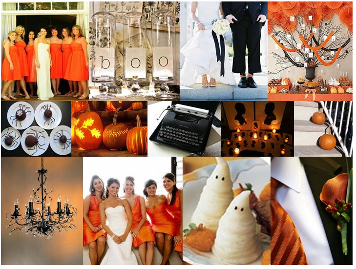 The hot trend that I talked about Halloween weddings and this article will