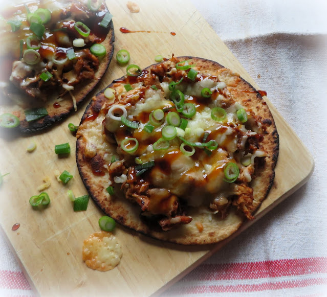 Easy BBQ Chicken Tostadas