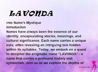 meaning of the name "LAVONDA"