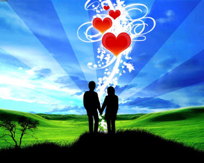 wallpaper blue sky. Red Hearts , Blue Sky