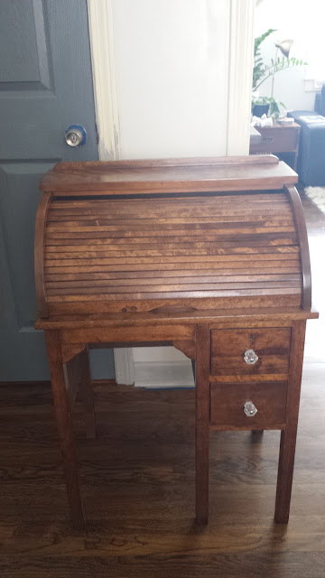 Refinished roll top desk