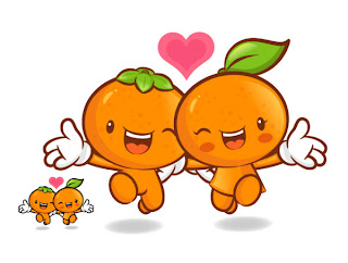 orange fruit cartoon