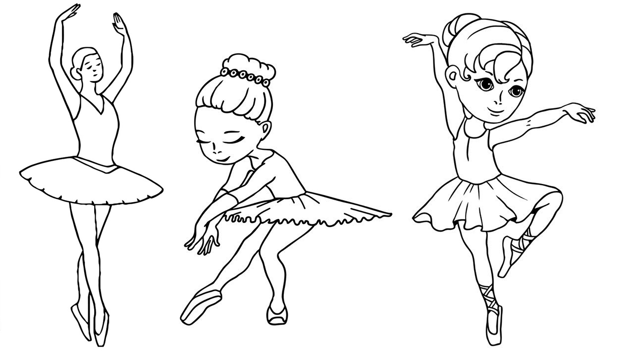 Desenhos de bailarinas para colorir - Desenhos Para Desenhar