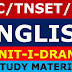 TNSET Exam 2024 UGC ENGLISH -Unit-1 Study Material with Test Keys