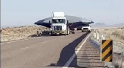 Recovered UFO on low loader truck USA David Grusch.