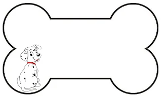 101 Dalmatians in Red and Black, Free Printable Labels.