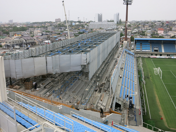 現場最前線 ジュビロ磐田のホームg増築 飛島建設がヤマハスタジアム施工中 建設通信新聞の公式記事ブログ