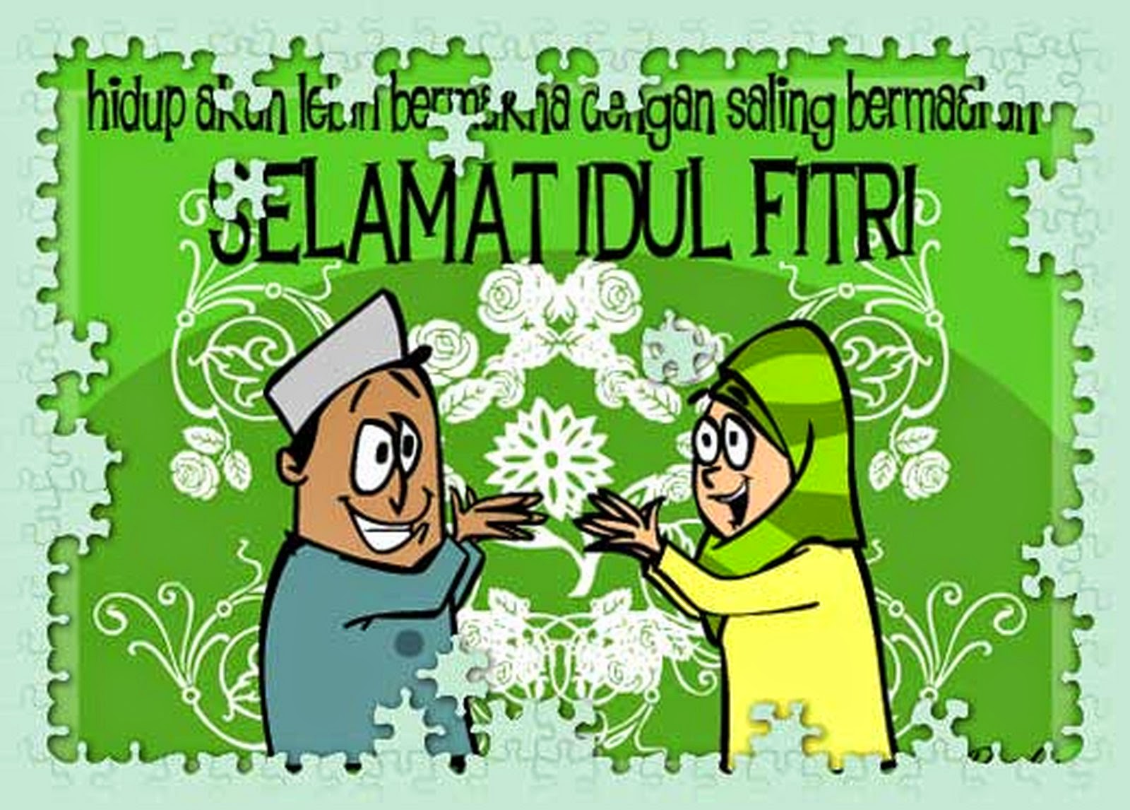 10 KARTUN UCAPAN SELAMAT HARI RAYA IEDUL FITRI Gambar Kartun