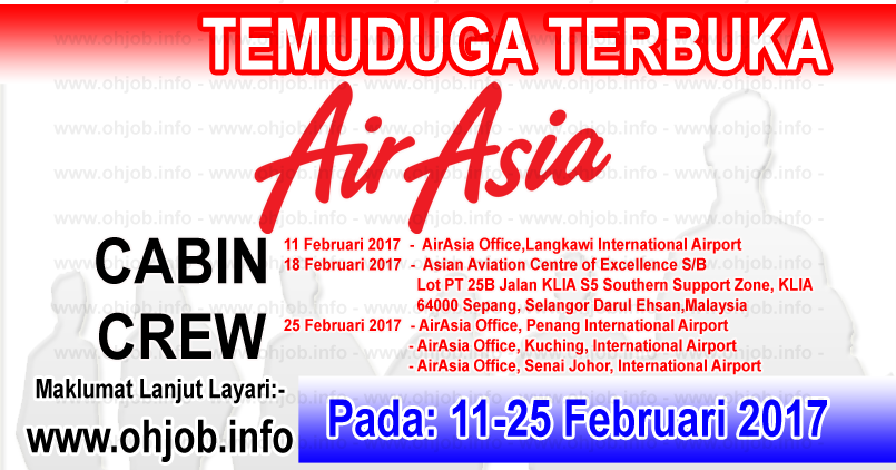 Temuduga Terbuka Cabin Crew Air Asia (11-25 Februari 2017 