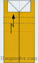 Bước 4: Gấp gấp khúc cạnh giấy.